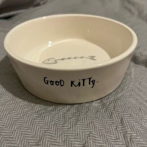 Good Kitty Ceramic Cat Bowl in Cream Made by Rae Dunn Artisan Brand by Magenta